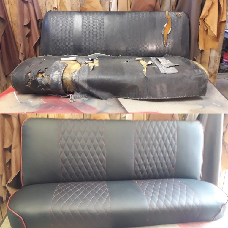vervangen kunstleren autobankbekleding oldtimer